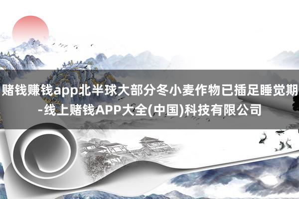 赌钱赚钱app北半球大部分冬小麦作物已插足睡觉期-线上赌钱APP大全(中国)科技有限公司