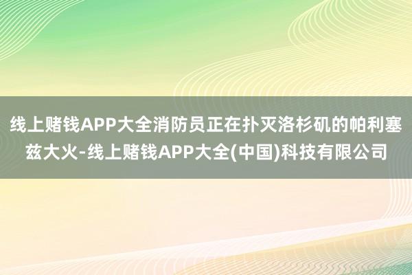 线上赌钱APP大全消防员正在扑灭洛杉矶的帕利塞兹大火-线上赌钱APP大全(中国)科技有限公司