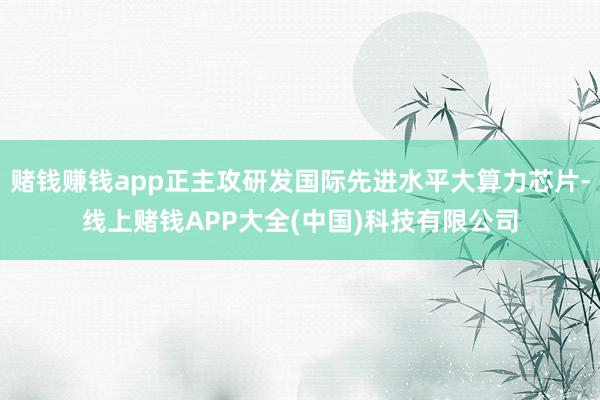 赌钱赚钱app正主攻研发国际先进水平大算力芯片-线上赌钱APP大全(中国)科技有限公司