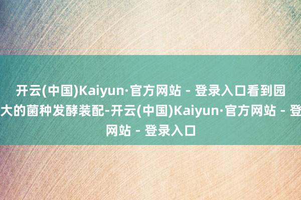 开云(中国)Kaiyun·官方网站 - 登录入口看到园区里巨